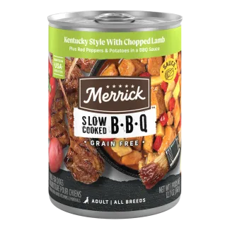 Merrick Kentucky Style with Chopped Lamb packaging.