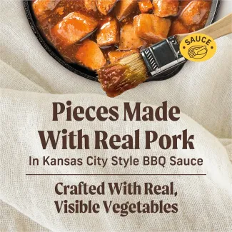 Pieces made with real pork.