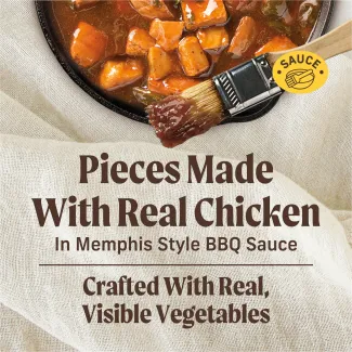 Pieces made with real chicken.