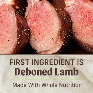 First ingredient is deboned lamb.