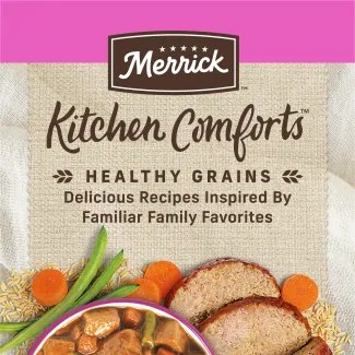 Merrick Kitchen Comforts Healthy Grains. Delicious recipes inspired by familiar family favorites