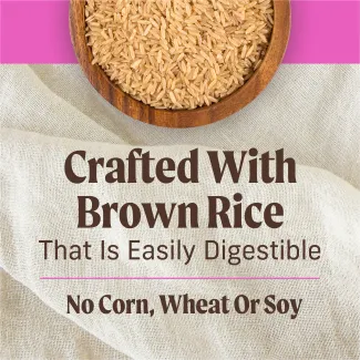 Crafted with brown rice that is easily digestible