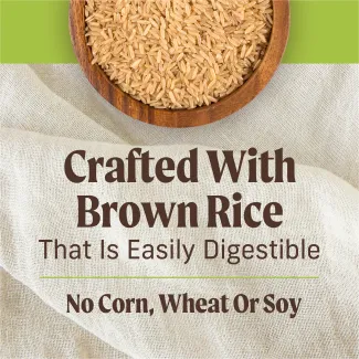 Crafted with brown rice that is easily digestible