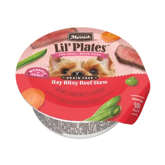 Merrick Lil' Plates Itsy Bitsy Beef Stew package.