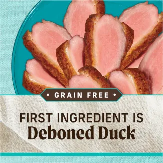 First ingredient is deboned duck.