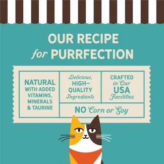 Merrick wet cat food benefits: natural ingredients, added nutrients, high-quality ingredients, no corn or soy.