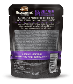 Merrick Backcountry Grain Free Real Rabbit Cuts Recipe Cat Food Pouch