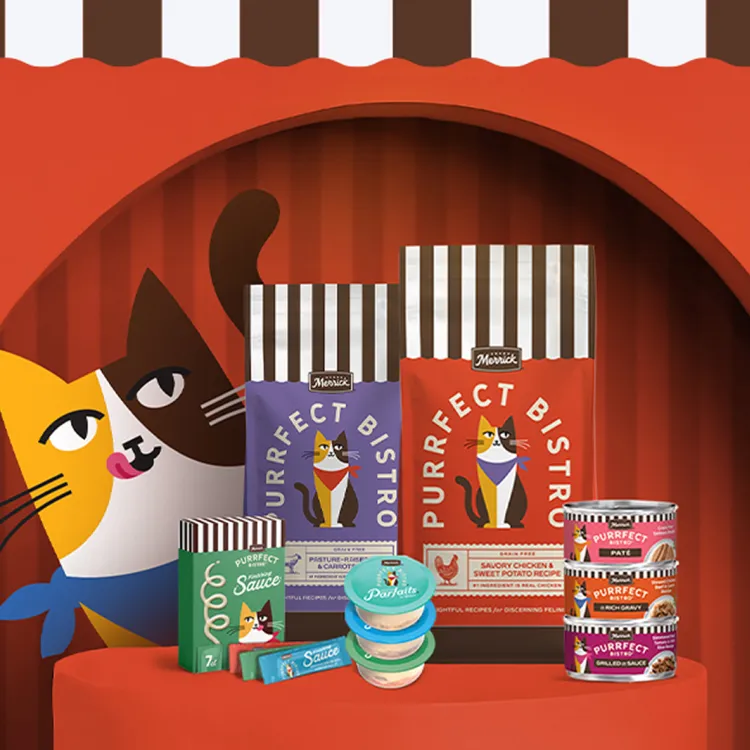 Merrick Purrfect Bistro Cat Food line up